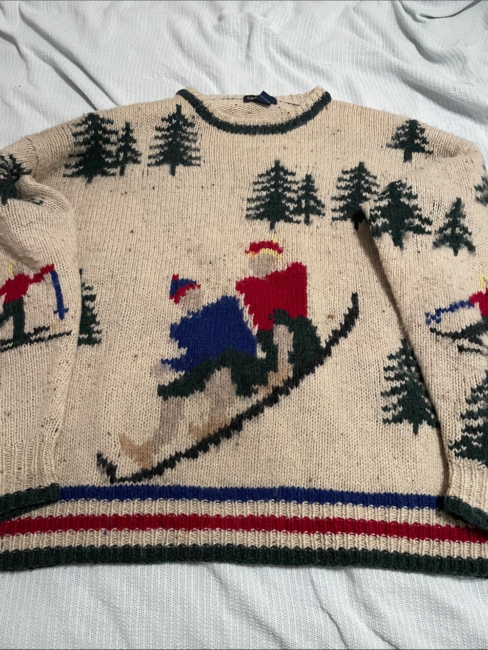 Hand knit wool sweater